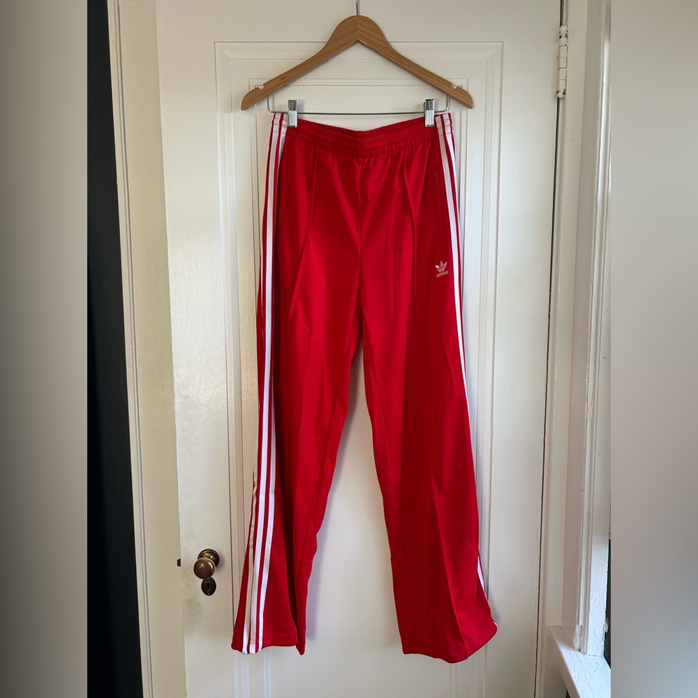 Adidas Firebird Loose Track Pants in Better Scarlet - XS